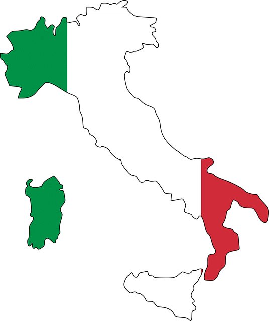 Karte von Italien